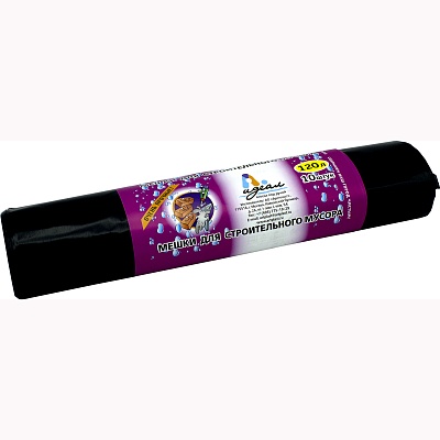 Мешки мусорные ПНД 120л 70x110см (70)  В рулонах (Стройка, по 10 шт)  Артпласт [упаковка]